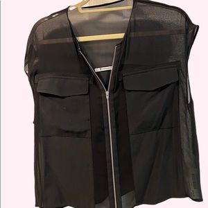 Alexander Wang Sheer Zip Top